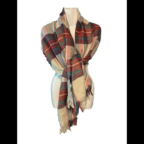 NWT Nicole Marciano Scarf/Wrap Plaid - Picture 1 of 4